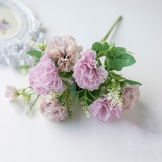 따봉오빠 조화 셀프웨딩 북유럽 카네이션 30cm JNH1381, 퍼플그레이