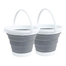 折疊式水桶 3公升, 2個, 灰色