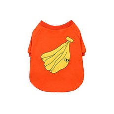 Oing 香蕉圖案狗狗套頭衫, 橘色