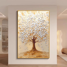 Treova Tree 壁掛落地金錢樹水晶陶瓷膜 25mm J, 金色