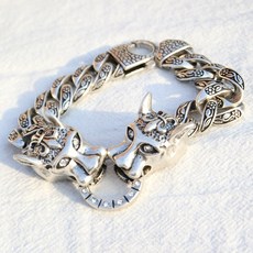 NOID-B 男款鋼製豹造型手鍊