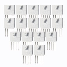 KOKKOPIN 一字型針插式強力壁紙掛鉤, 白色的, 16個