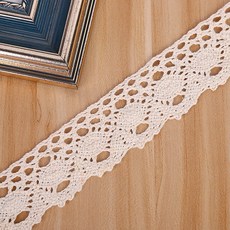 Witten DIY 流蘇 裝飾 配件 窗簾 花朵 布料 蕾絲, 粉膚色, 20個