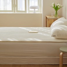 maatila 柔軟Q彈奶霜半水洗固定帶床墊, 奶油白