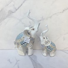 INTODECO 富 財富象徵 大象裝飾品 2件組 1686L, 混合色