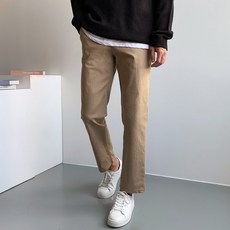 로댄티 남성용 기본핏 코디 치노 스판 빅사이즈 옆밴딩 면바지