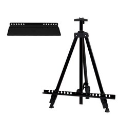 多用途便攜式3段三角畫架 黑色