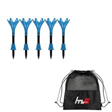 NAYA STYLE Golf Tee 5p + 專屬小袋套組 GFYP-165-2PU, 藍色（高爾夫球座），混色（小袋）