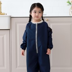 BEBE CHOUETTE 兒童深粉彩防水全身美術罩衫