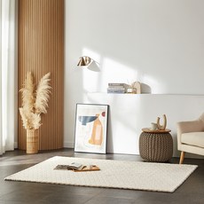 아담데코 나뭇잎 엠보싱 리프 러그