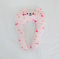 리토가토 반려동물 인견 허그 쿨 필로우, 핑크 토끼