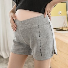 심플한 레터링 라인 포인트 임산부 반바지