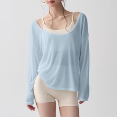 C.O.B 女款 Air Fit 透膚長袖罩衫T恤