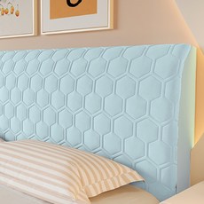 Sonio 簡約絎縫床頭套, 1個, E 藍色