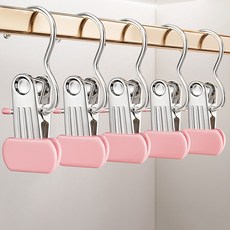 미누네 와이드버전 집게 옷걸이, 핑크, 10개