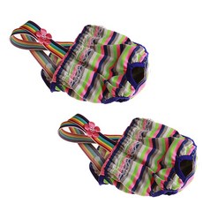 JOYnJOY 寵物吊帶衛生內褲 彩虹藍色款, 小型, 2個, 1件