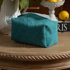 JCP 鑽石圖案布質面紙套, 綠色