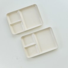 프렐류드 미에뜨 삼절 나눔식판, 아이보리, 2개