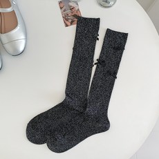 디멜디 여성용 차밍 미니리본 발레코어 패션 니삭스 MW160