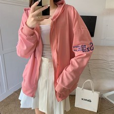 구디프 여성용 스포티 루즈핏 후드 집업