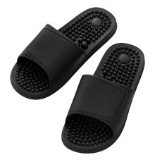 BASE ALPHA ESSENTIALS 男女通用 指壓拖鞋, 黑色的, 250-255