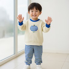 키즈꼬모 아동용 애플 상하의 세트