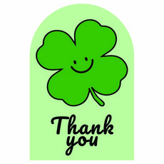 Tina Picnic 幸運四葉草感謝禮物包裝貼紙, 70個, 混合色