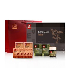 正官庄 紅蔘本力隨身包 10入+紅蔘寶玉膏 100g 2入禮盒+提袋, 1組