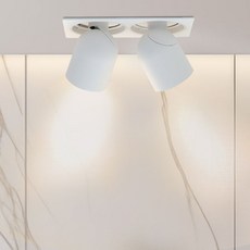 Wonha LED DS Teo COB 雙燈崁燈 20W 無頻閃 自然白光, 白色, 1個