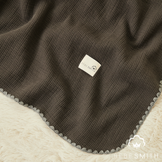 BEBE SMITH 莫代爾棉紗毯, 炭黑色