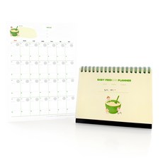 Jmilk 今日媽媽 寶寶副食品日曆 桌曆型 + 海報型組合, 白色, 1套