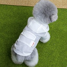 픽앤펫 반려동물 이지케어 폴리 윈드브레이커, 화이트, 1개
