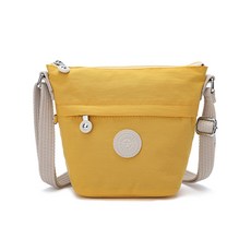 女款防水休閒斜背包 DBZ9770, 黃色