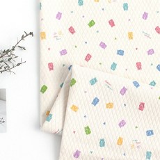 릴리패브릭 대폭 논슬립 오가닉 젤리베어 누빔 원단, 내츄럴, 1개