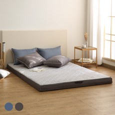 魔術床罩可折疊地板睡眠床墊，背部舒適, 摩登巧克力