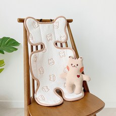 dot to dot Duralon 涼感嬰兒車內墊 汽車座椅兩用, 1個, 推車坐墊(汽車安全座椅兩用), 點點亞麻棕