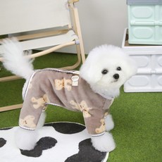PASTEL PET 寵物蕾絲小熊連身衣, 1個, 棕色
