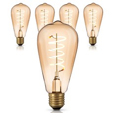 cityo LED 復古彈簧燈 ST64, 燈泡色, 5個