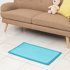Class 長方形柔軟超細纖維地墊, 土耳其藍, 1個