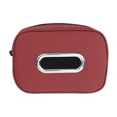 Seekis 車載皮質面紙盒 多功能車用儲物盒, 紅色, 1個