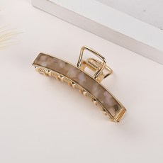 수스다 반묶음 메탈 일자 셀룰로오스 올림머리 헤어 집게핀 7.9cm 4128