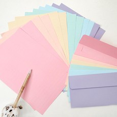 2young design 彩虹 6款 信紙 24張 + 信封 12個, 1套, 顏色隨機