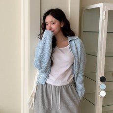 베러스윗 여성용 카라 투웨이 뽀송 니트 가디건