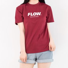 험블스튜디오 여성용 냉감 통기성 쿨론 플로우 레터링 운동 여름 반팔 티셔츠 IMUD_75_300