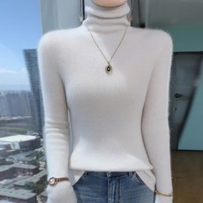 The Syrup 女款 L 線條修身羅紋高領針織衫