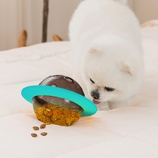 Leto 狗狗嗅聞搖擺太空船零食球玩具, 藍色, 1個