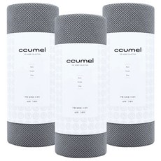 ccumel 捲筒式洗碗巾, 3個, 灰色, 1件