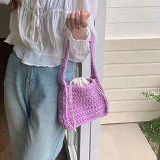 소네 스트링 니트 토트 숄더백