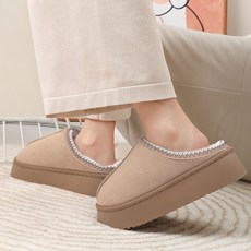 Seonbit 女用絎縫刷毛拖鞋