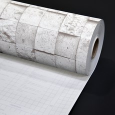 데코리아 셀프 접착식 주방 가구 데코레이션 타일시트지 RTPC-0, RTPC014타일85, 폭 100cm x 길이 5m